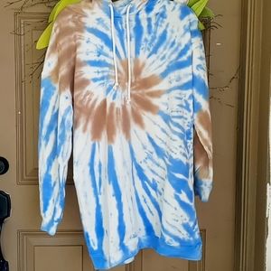 Oversized long tye dye hoodie Super Soft Cotton Blend